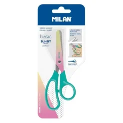 MILAN TIJERA ESCOLAR SUNSET MANGO TURQUESA 13CM BWM10444T