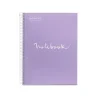 MIQUEL RIUS NOTEBOOK A-4 120 HOJAS MORADO PASTEL DOTS RAYADO LETTERING PUNTOS