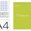 MIQUEL RIUS NOTEBOOK A-4 80 HOJAS CUADRO 5X5MM LIMA TAPA DURA MUELLE ARRIBA 46088