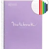 MIQUEL RIUS NOTEBOOK A-4 TAPA EXTRA DURA CUADRO 5X5MM 120H 90GR EMOTION LILA LAVANDA 46077