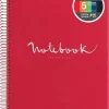 MIQUEL RIUS NOTEBOOK A-5 TAPA PLASTICO 120H 90GR EMOTION ROJO MR46102