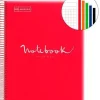 MIQUEL RIUS NOTEBOOK A-4 TAPA PLASTICO CUADRO 5X5MM 120H 90GR EMOTION ROJO MR46072