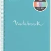 MIQUEL RIUS NOTEBOOK A-4 TAPA PLASTICO CUADRO 5X5MM 120H 90GR EMOTION AZUL CIELO MR46070