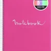 MIQUEL RIUS NOTEBOOK A-5 TAPA PLASTICO 120H 90GR EMOTION ROSA MR46105