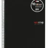 MIQUEL RIUS NOTEBOOK10 CUADERNO DE ESPIRAL FORMATO A4 - 200 HOJAS DE 70GR MICROPERFORADAS CON 4 TALADROS - CUBIERTAS DE POLIPROPILENO - CUADRICULA 5X5 - COLOR NEGRO