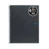 MIQUEL RIUS NOTEBOOK4 CUADERNO DE ESPIRAL FORMATO A5 - 160 HOJAS DE 90GR MICROPERFORADAS CON 2 TALADROS - CUBIERTAS DE CARTON EXTRADURO - CUADRICULA 5X5 - COLOR GRIS OSCURO