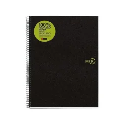 MIQUEL RIUS NOTEBOOK4 ECO CUADERNO DE ESPIRAL FORMATO A5 - PAPEL 100% RECUPERADO POST-CONSUMO - 120 HOJAS DE 80GR MICROPERFORADAS CON 2 TALADROS - CUBIERTAS DE POLIPROPILENO RECICLADO - CUADRICULA 5X5