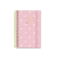 MIQUELRIUS AGENDA ANUAL (2025) MIQUELRIUS GRAFICA ESPIRAL TAPA EXTRA CON GOMA CADDY 80X120 D/P POLKA DOTS