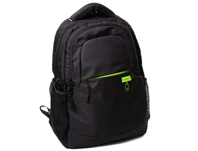 MOCHILA PARA PORTATIL Q-CONNECT 15,6" NEGRA 1 ASA 2 BOLSILLOS EXTERIORES FABRICADA EN RPET MEDIDAS