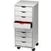 MUEBLE AUXILIAR FAST-PAPERFLOW PARA OFICINA 8 CAJONES EN COLOR GRIS 5X825X382 71,5X31,6X34,3 CM