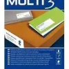 MULTI3 PACK DE 2.000 ETIQUETAS BLANCAS CANTOS RECTOS TAMAÑO 105.0X29.0MM CON ADHESIVO PERMANENTE PARA MULTIPLES USOS