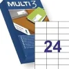MULTI3 PACK DE 12.000 ETIQUETAS BLANCAS CANTOS RECTOS TAMAÑO 70.0X37.0MM CON ADHESIVO PERMANENTE PARA MULTIPLES USOS
