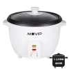 MUVIP ARROCERA - CAPACIDAD 1 LITRO - POTENCIA 400W - SISTEMA DE COCCION Y CALENTAMIENTO - RECIPIENTE INTERIOR ANTIADHERENTE - TAPA DE CRISTAL - ACCESORIOS INCLUIDOS - COLOR BLANCO