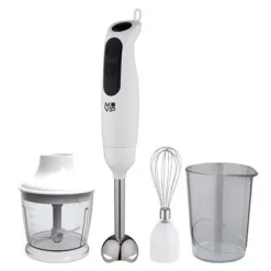 MUVIP BATIDORA DE MANO 500W + ACCESORIOS - 2 VELOCIDADES - CUCHILLA DE ACERO INOXIDABLE - TERMOSTATO DE SEGURIDAD