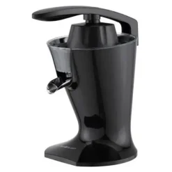 MUVIP BLACK DESIGN EXPRIMIDOR ELECTRICO 160W - COMODO MANGO PARA PRESIONAR - FILTRO DE ACERO INOXIDABLE - SISTEMA ANTIGOTEO - 2 TAMAÑOS DE CONOS