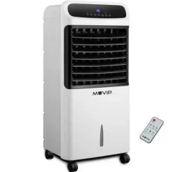 MUVIP CLIMATIZADOR 12 LITROS 80W HIGH POWER - 3 VELOCIDADES - PANTALLA LED - TEMPORIZADOR - CAUDAL DE AIRE 600M3/H - MANDO A DISTANCIA