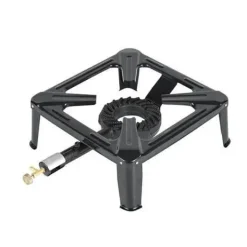 MUVIP COCINA DE GAS 1 FUEGO - QUEMADOR DE HIERRO FUNDIDO - 7KW DE POTENCIA - LLAVE DE REGULACION DE GAS