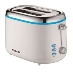 MUVIP DESIGN TOSTADORA DE PAN 850W - CAPACIDAD PARA 2 REBANADAS - 7 NIVELES DE TOSTADO - FUNCION CALENTAR, DESCONGELACION Y RECALENTAR - PARADA AUTOMATICA Y MANUAL