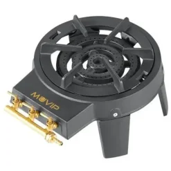 MUVIP FOGON DE GAS CON 3 DISTRIBUIDORES DE FUEGO - LLAVES DE GAS INDEPENDIENTES - 9KW DE POTENCIA - MATERIAL: HIERRO FUNDIDO
