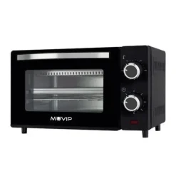 MUVIP HORNO DE SOBREMESA 650W 10L - REGULADOR DE TEMPERATURA 100º - 230º - PUERTA DE CRISTAL TEMPLADO - CUERPO DE ACERO INOXIDABLE