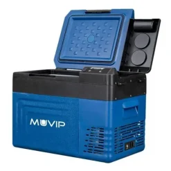 MUVIP NEVERA COMPRESOR PORTATIL BLUE 24 LITROS - ASAS DE TRANSPORTE - COMPRESOR SILENCIOSO - COLOR AZUL