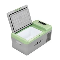 MUVIP NEVERA DE COMPRESOR PORTATIL 15 LITROS 50W - ASAS DE TRANSPORTE - COMPRESOR SILENCIOSO - COLOR GRIS