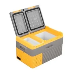 MUVIP NEVERA PORTATIL CON COMPRESOR 24 LITROS DOBLE ZONA - COMPRESOR SILENCIOSO - COLOR AMARILLO