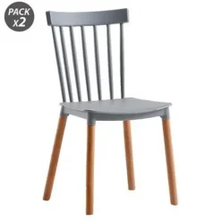 MUVIP PACK 2 SILLAS DESIGN D800 - COLOR GRIS