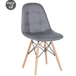 MUVIP PACK 2 SILLAS DESIGN D300 - COLOR GRIS