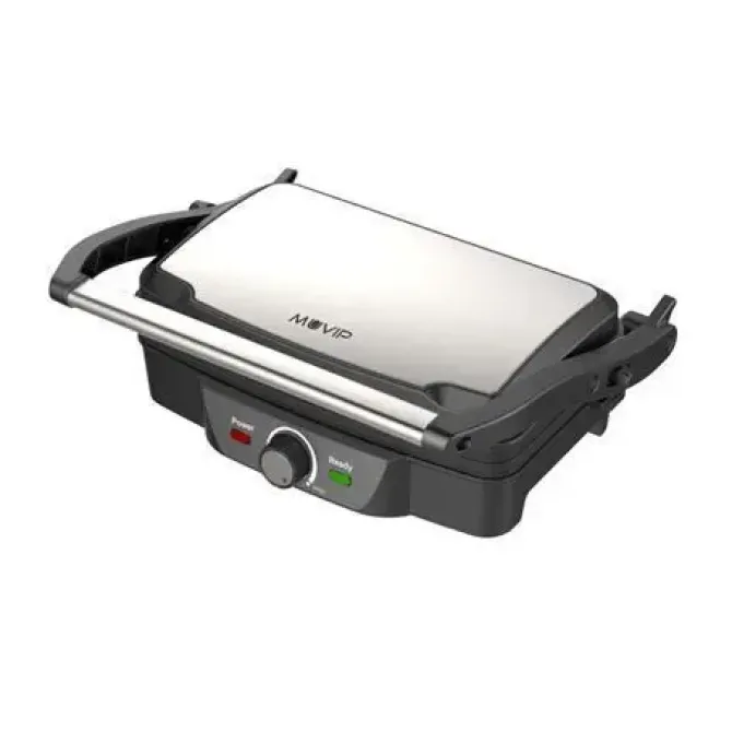 MUVIP SANDWICHERA GRILL 1600W - APERTURA HASTA 180º - TEMPERATURA REGULABLE - PLACA SUPERIOR BASCULANTE - ASA TACTO FRIO