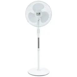 MUVIP VENTILADOR DE PIE 45W 3 ASPAS - 3 VELOCIDADES - ALTURA E INCLINACION AJUSTABLES - BASE REFORZADA - COLOR BLANCO