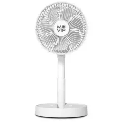 MUVIP VENTILADOR DE SOBREMESA PORTATIL PLEGABLE 6.5W 19CM DE DIAMETRO - 4 VELOCIDADES - ANGULO AJUSTABLE HASTA 90º - AUTONOMIA HASTA 21H - COLOR BLANCO