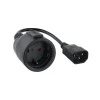 NANOCABLE CABLE ADAPTADOR PARA SAIS C14 MACHO A CEE7 HEMBRA 16A 0.25M - COLOR NEGRO