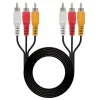 NANOCABLE CABLE AUDIO VIDEO 3X RCA MACHO A 3X RCA MACHO 1.80M - COLOR NEGRO