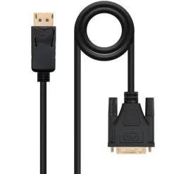 NANOCABLE CABLE CONVERSOR DISPLAYPORT/M A DVI/M - 1.0M - COLOR NEGRO