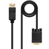 NANOCABLE CABLE CONVERSOR DISPLAYPORT MACHO A VGA MACHO 2M - COLOR NEGRO