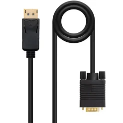 NANOCABLE CABLE CONVERSOR DISPLAYPORT MACHO A VGA MACHO 2M - COLOR NEGRO