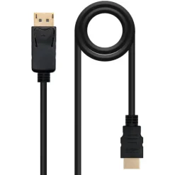 NANOCABLE CABLE CONVERSOR DISPLAYPORT A HDMI - DP/M - HDMI/M - 0.5 M - COLOR NEGRO