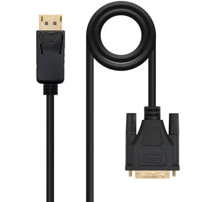 NANOCABLE CABLE CONVERSOR DISPLAYPORT MACHO A DVI MACHO 2M - COLOR NEGRO