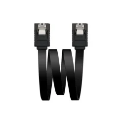 NANOCABLE CABLE DATOS SATA III 6GBPS CON ANCLAJES 0.50M - COLOR NEGRO