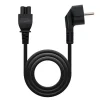 NANOCABLE CABLE DE ALIMENTACION CEE7 ACODADO MACHO A M-C5 HEMBRA TREBOL 1.50M - COLOR NEGRO