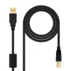 NANOCABLE CABLE DE IMPRESORA CON FERRITA USB-B 2.0 MACHO A USB-A MACHO 3M