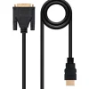 NANOCABLE CABLE DVI 18+1 MACHO A HDMI MACHO 1.80M - COLOR NEGRO