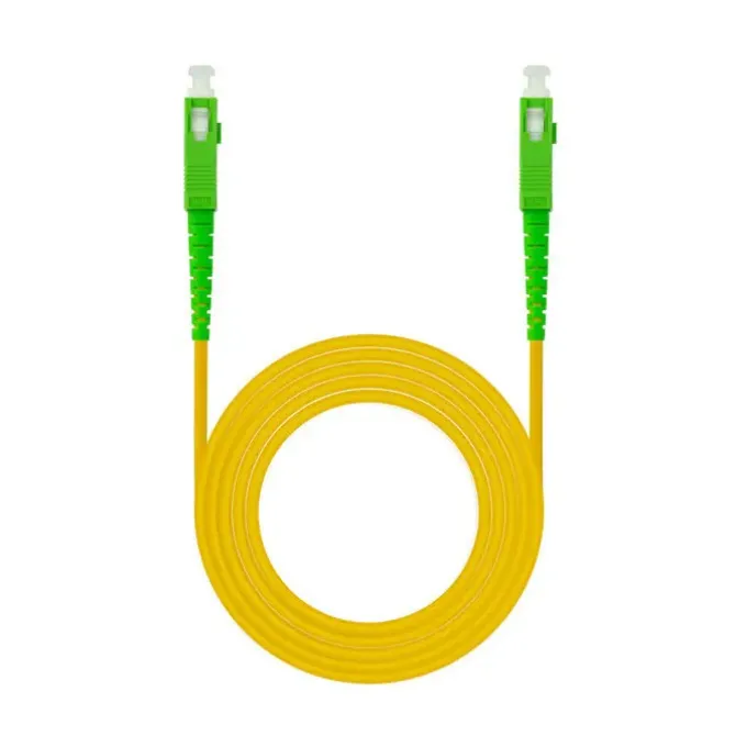 NANOCABLE CABLE FIBRA SC/APC-SC/APC MONOMODO LSZH 10M - COLOR AMARILLO