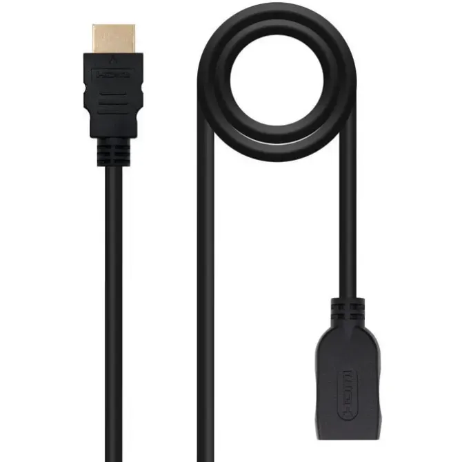 NANOCABLE CABLE HDMI 2.0 PROLONGADOR A/M-A/H - 1.0M - COLOR NEGRO
