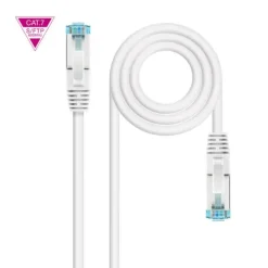 NANOCABLE CABLE RED CAT.7 LSZH SFTP PIMF AWG26 1M - COLOR BLANCO