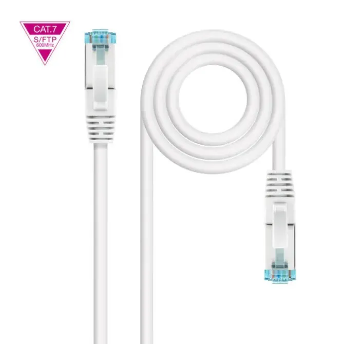 NANOCABLE CABLE RED CAT.7 LSZH SFTP PIMF AWG26 1M - COLOR BLANCO