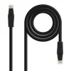 NANOCABLE CABLE RED LATIGUILLO LSZH CAT.6A UTP AWG24 30CM - COLOR NEGRO