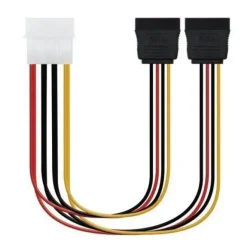 NANOCABLE CABLE SATA ALIMENTACION 5.25 MOLEX 4PIN MACHO A 2X SATA HEMBRA 0.30M