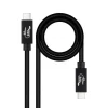 NANOCABLE CABLE USB 4 GEN 3X2 40GBPS 5A/240W - USB-C/M-USB-C/M - 1M - COLOR NEGRO